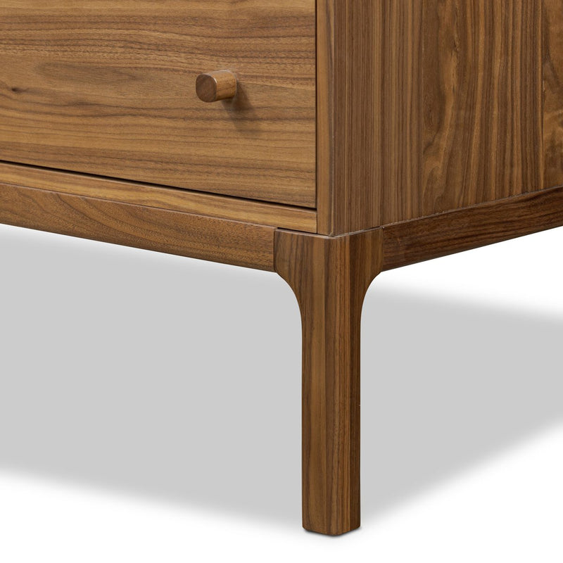 Arturo 9 Drawer Dresser - Natural Walnut Veneer