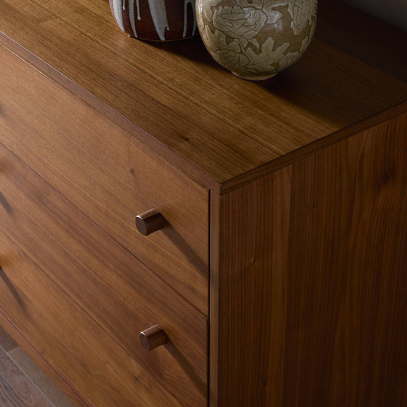 Arturo 9 Drawer Dresser - Natural Walnut Veneer