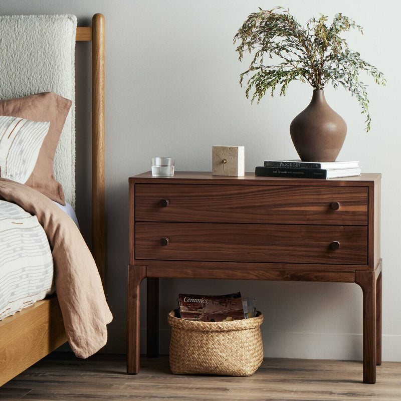 Arturo Nightstand - Natural Walnut Veneer