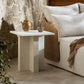 Terrell Outdoor End Table - Matte White Cast Aluminum