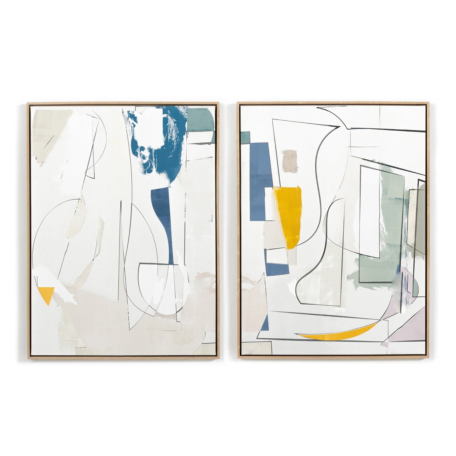 Midst IV Diptych by Coup d'Esprit — Vertical Grain White Oak Floater