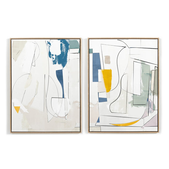 Midst IV Diptych by Coup d'Esprit — Vertical Grain White Oak Floater
