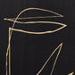 Abstract Botanic Line Drawing by Roseanne Kenny - Rustic Walnut