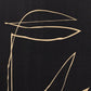Abstract Botanic Line Drawing by Roseanne Kenny - Rustic Walnut