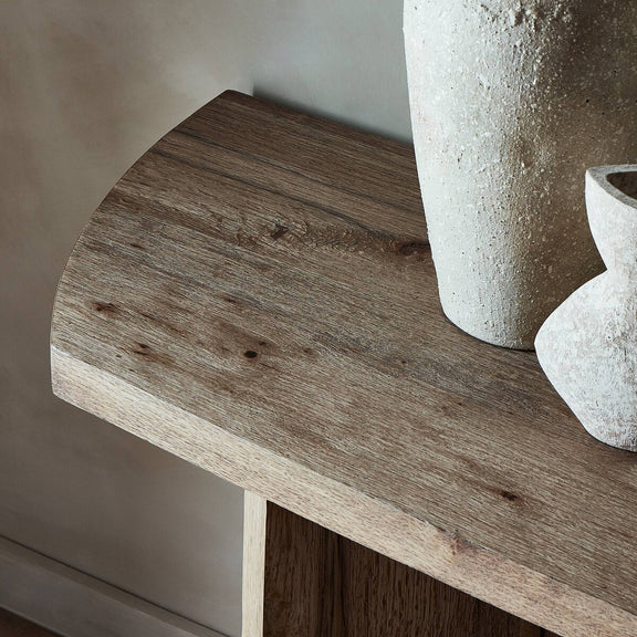 Brinton Console Table - Rustic Oak Veneer