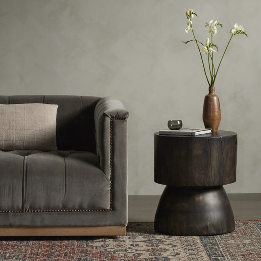 Tino End Table - Rubbed Black