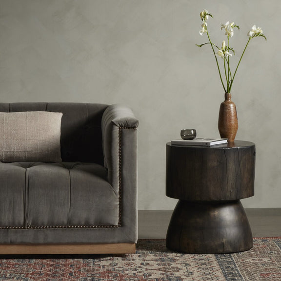 Tino End Table - Rubbed Black