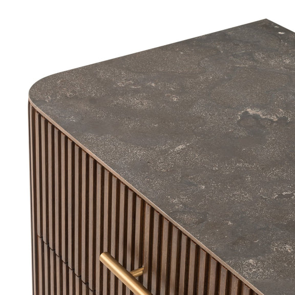 Fletcher Large Nightstand - Terra Brown Oak