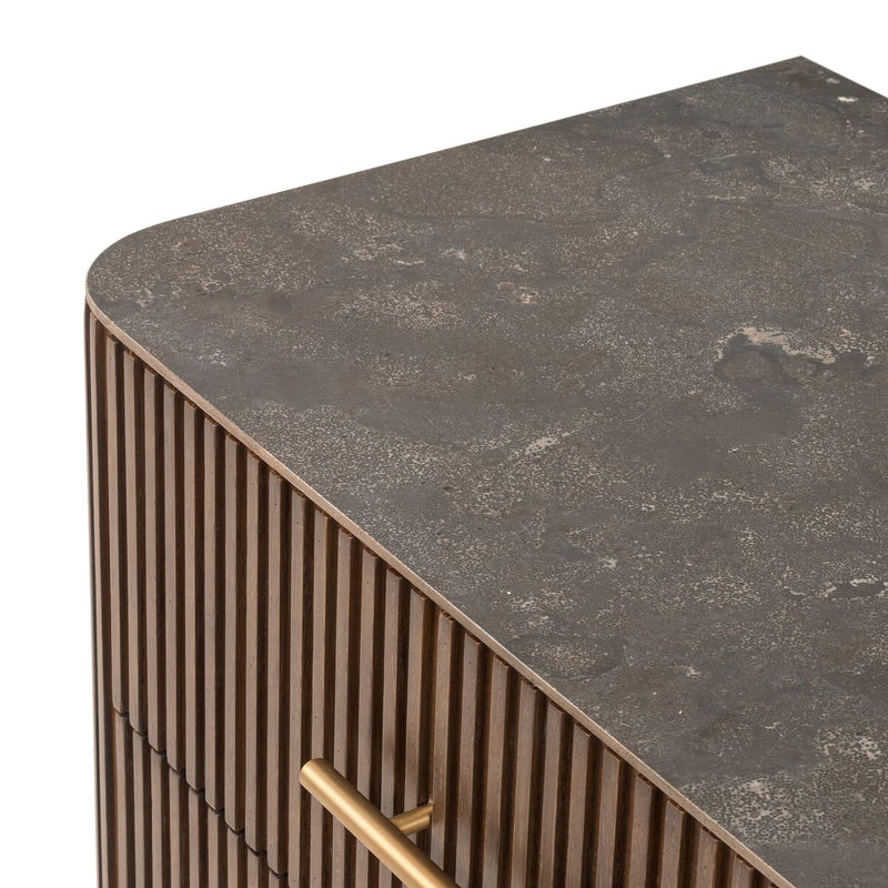 Fletcher Large Nightstand - Terra Brown Oak