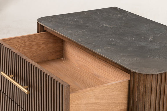 Fletcher Large Nightstand - Terra Brown Oak