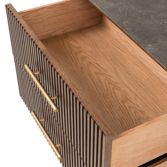 Fletcher Large Nightstand - Terra Brown Oak