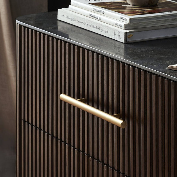 Fletcher Large Nightstand - Terra Brown Oak