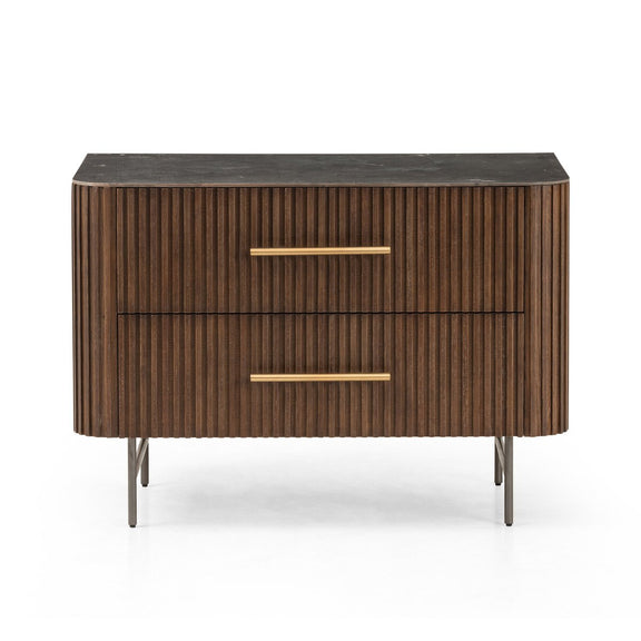 Fletcher Large Nightstand - Terra Brown Oak