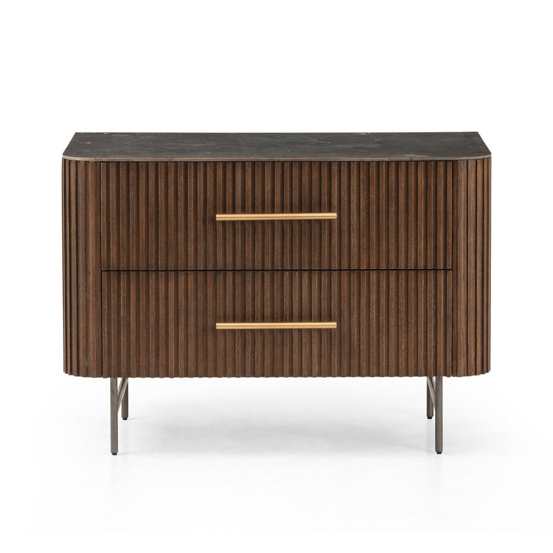 Fletcher Large Nightstand - Terra Brown Oak