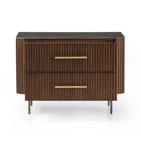 Fletcher Large Nightstand - Terra Brown Oak