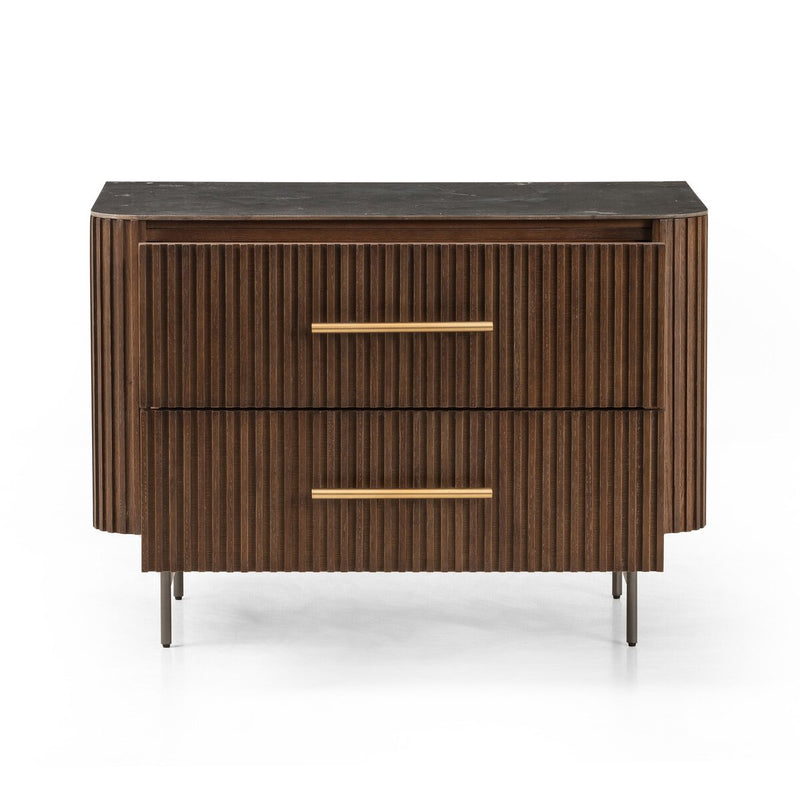 Fletcher Large Nightstand - Terra Brown Oak