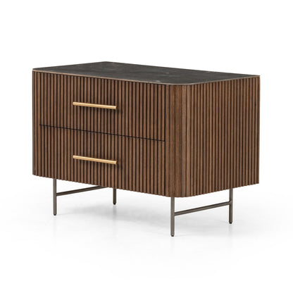 Fletcher Large Nightstand - Terra Brown Oak