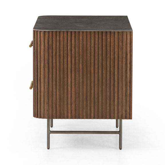 Fletcher Large Nightstand - Terra Brown Oak
