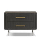 Fletcher Large Nightstand - Distressed Black Oak