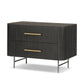Fletcher Large Nightstand - Distressed Black Oak
