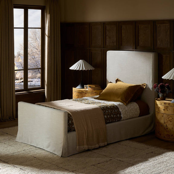 Daphne Slipcover Bed - Savoy Parchment