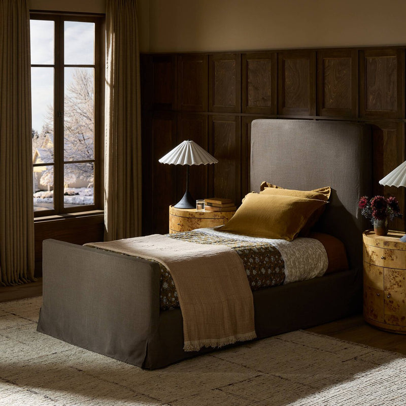 Daphne Slipcover Bed - Savoy Coffee