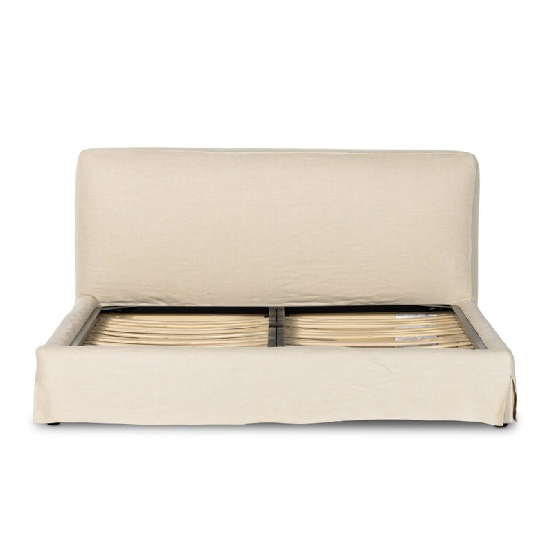 Aidan Slipcover Bed - Brussels Natural