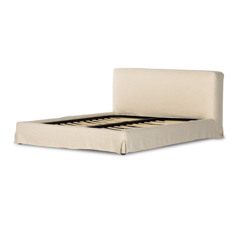 Aidan Slipcover Bed - Brussels Natural