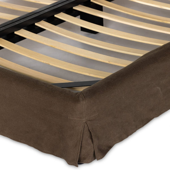 Aidan Slipcover Bed - Brussels Coffee