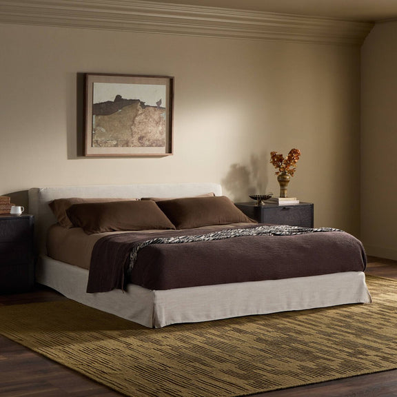 Aidan Slipcover Bed - Savoy Parchment