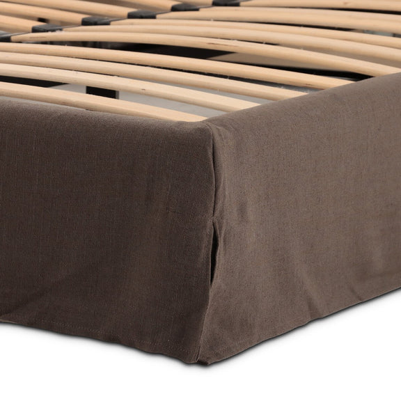 Aidan Slipcover Bed - Savoy Coffee