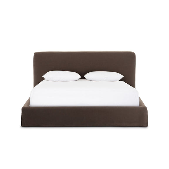 Aidan Slipcover Bed - Savoy Coffee