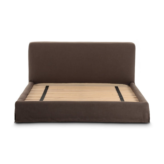 Aidan Slipcover Bed - Savoy Coffee