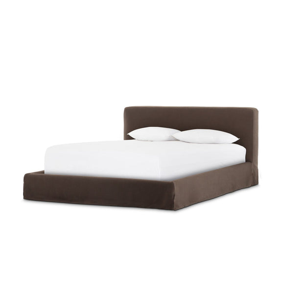 Aidan Slipcover Bed - Savoy Coffee