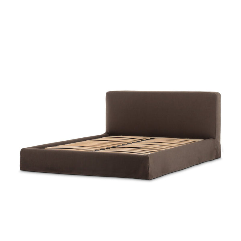 Aidan Slipcover Bed - Savoy Coffee