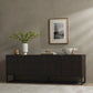 Kelby Closed Media Console - Carved Vintage Brown
