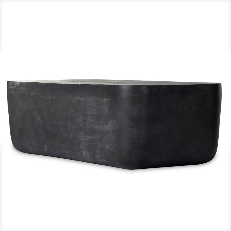 Basil Outdoor Rectangular Coffee Table - Aged Grey