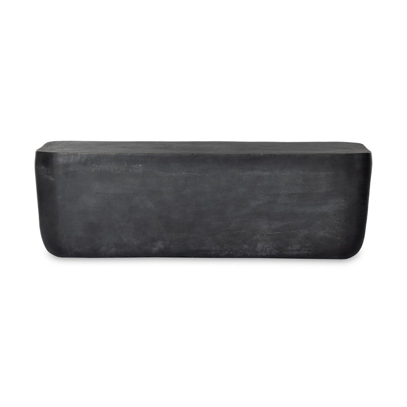 Basil Outdoor Rectangular Coffee Table - Aged Grey