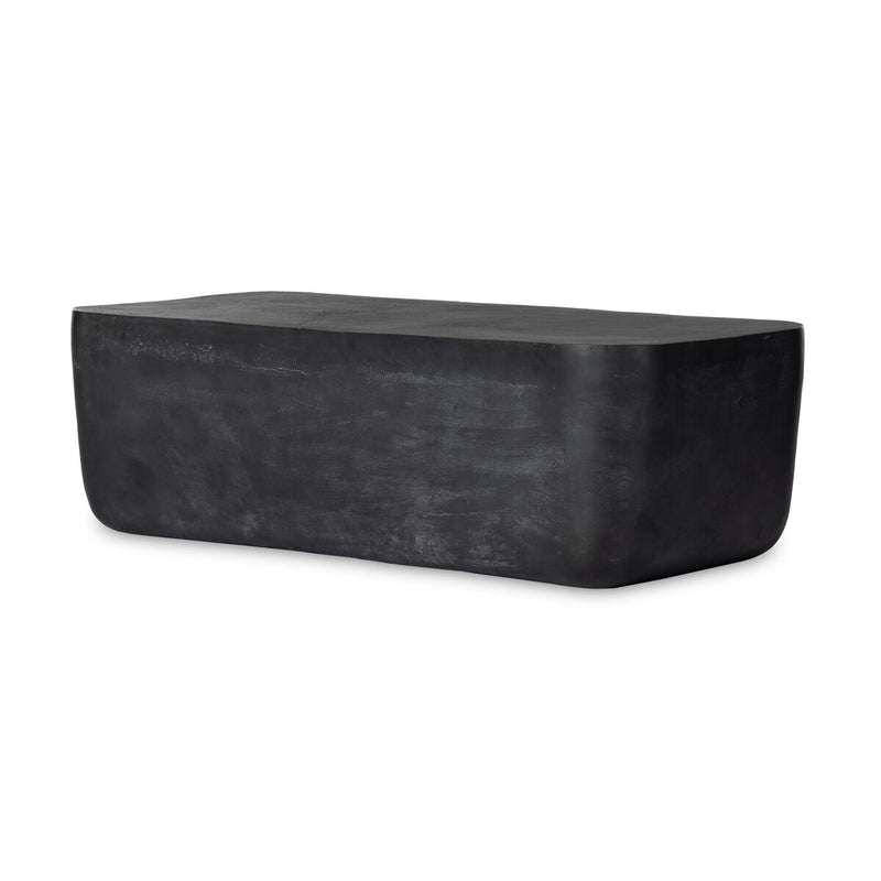 Basil Outdoor Rectangular Coffee Table - Aged Grey