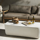 Basil Outdoor Rectangular Coffee Table - Matte White