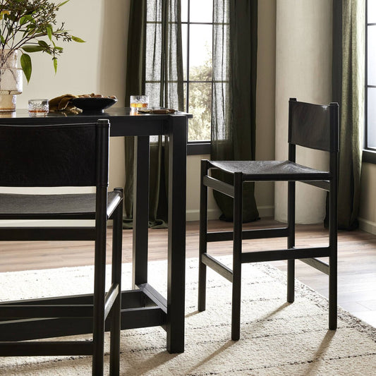 Kena Bar + Counter Stool - Sonoma Black & Charcoal Parawood