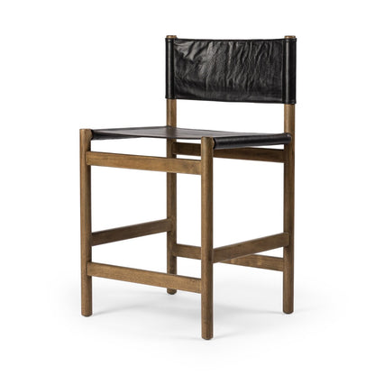 Kena Bar + Counter Stool - Sonoma Black & Solid Parawood