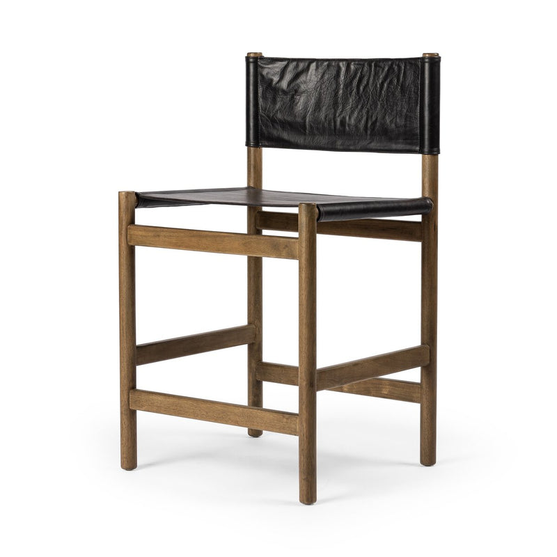 Kena Bar + Counter Stool - Sonoma Black & Solid Parawood