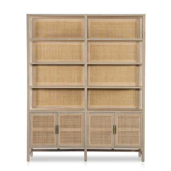 Caprice Wide Bookshelf - Natural Mango