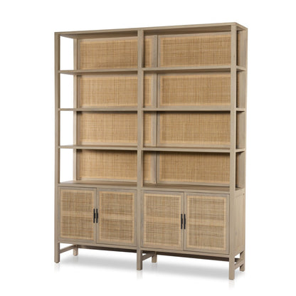 Caprice Wide Bookshelf - Natural Mango