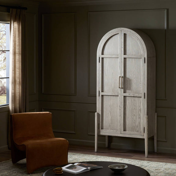 Tolle Panel Door Cabinet - Rustic White