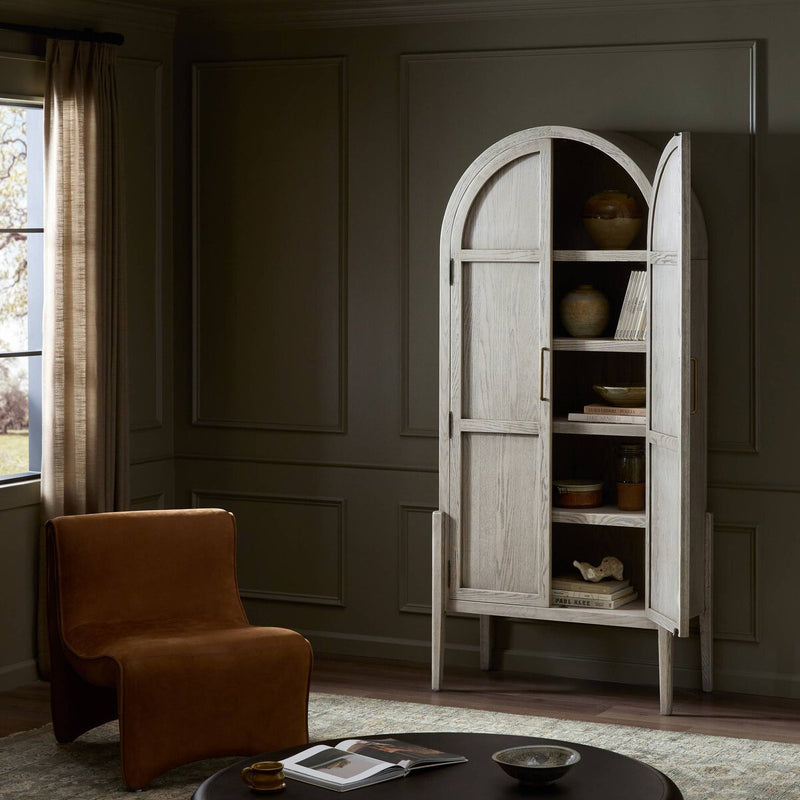 Tolle Panel Door Cabinet - Rustic White
