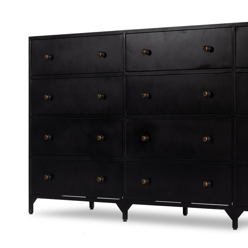 Belmont 12 Drawer Dresser - Black