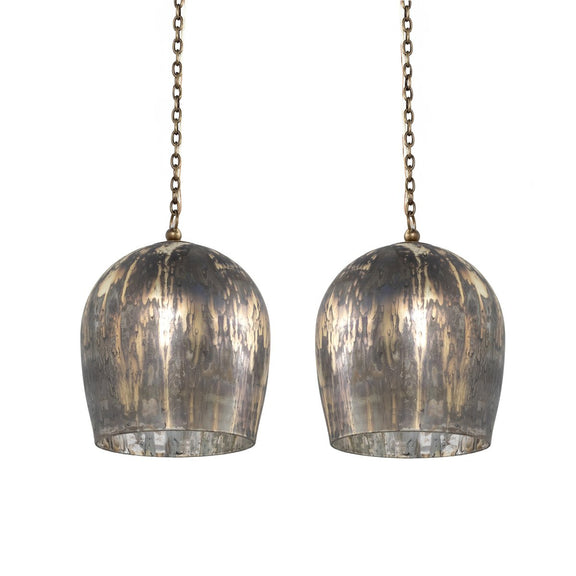 Anya Pendant - Distressed Mercury Glass