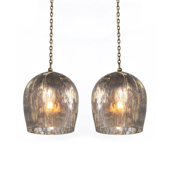 Anya Pendant - Distressed Mercury Glass